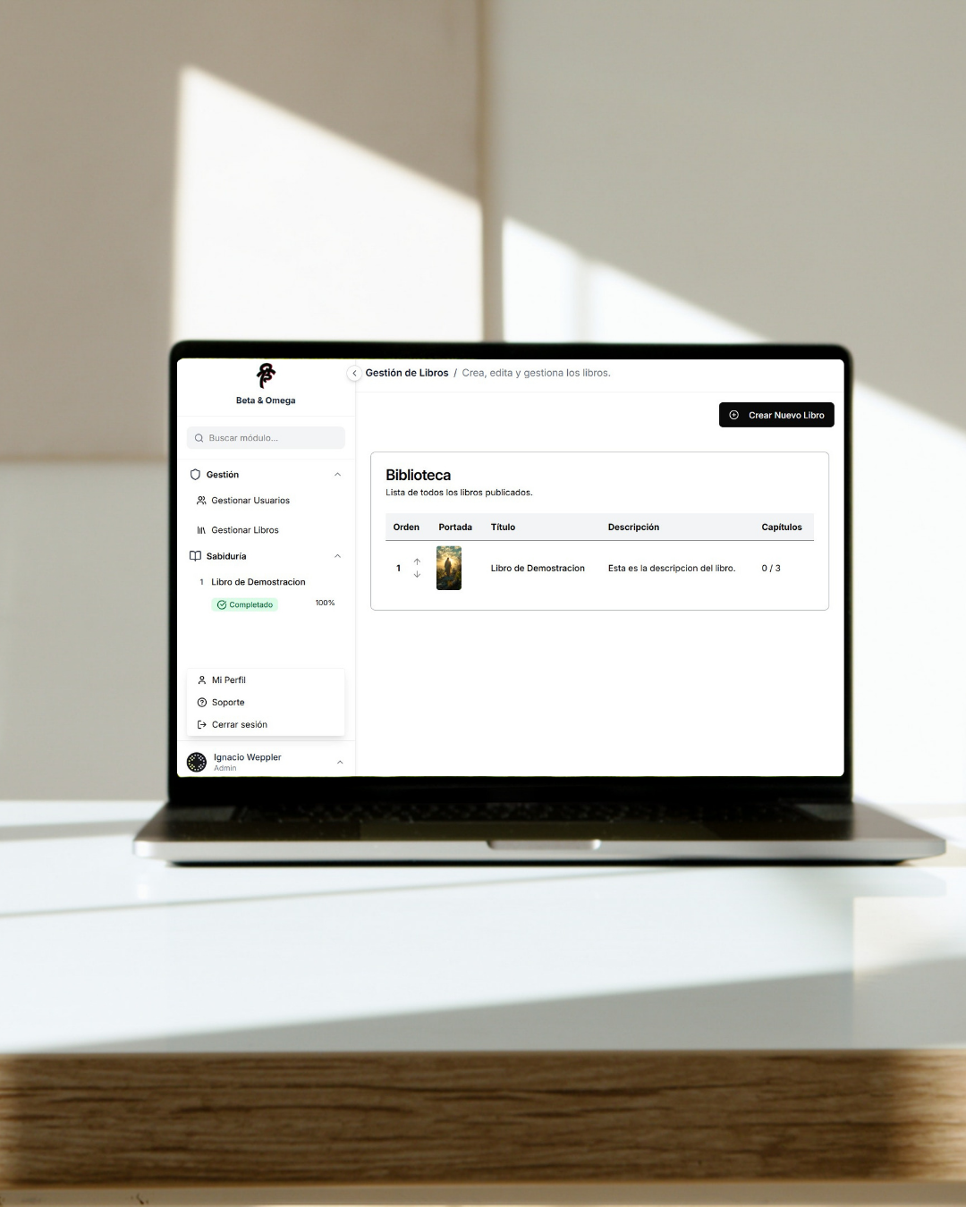 Vista previa del proyecto Beta