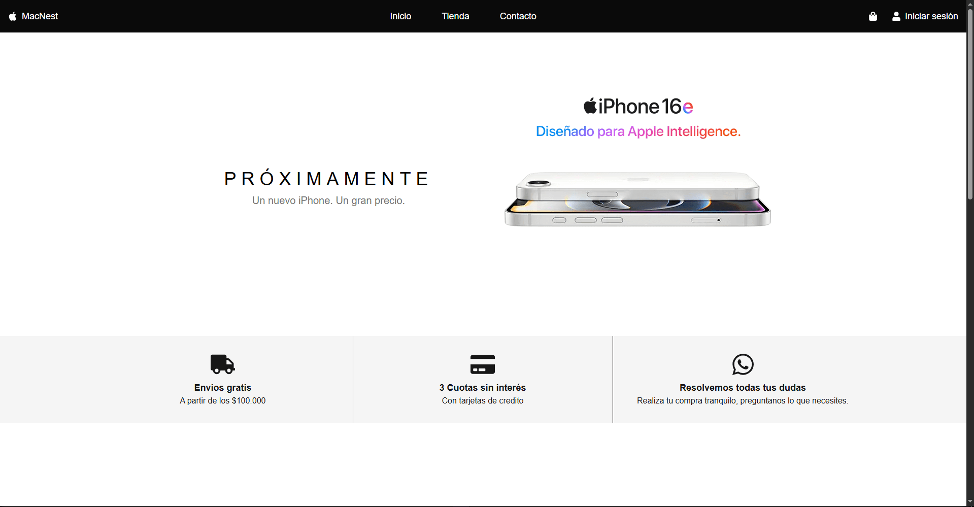 Vista previa del proyecto E-commerce de Tecnología